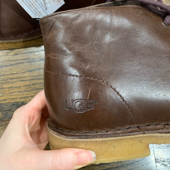 New Men’s Ugg Leighton Shoes Dark Brown Size 8.5 - Picture 10 of 15